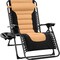 Best Choice Products Oversized Padded Zero Gravity Chair, Folding Outdoor Patio Recliner w/ Side Tray